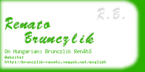 renato brunczlik business card