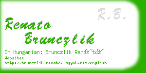 renato brunczlik business card
